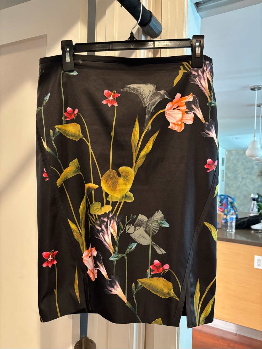 Ted Baker Black Floral Pencil Skirt - Women's Elegant Floral Print